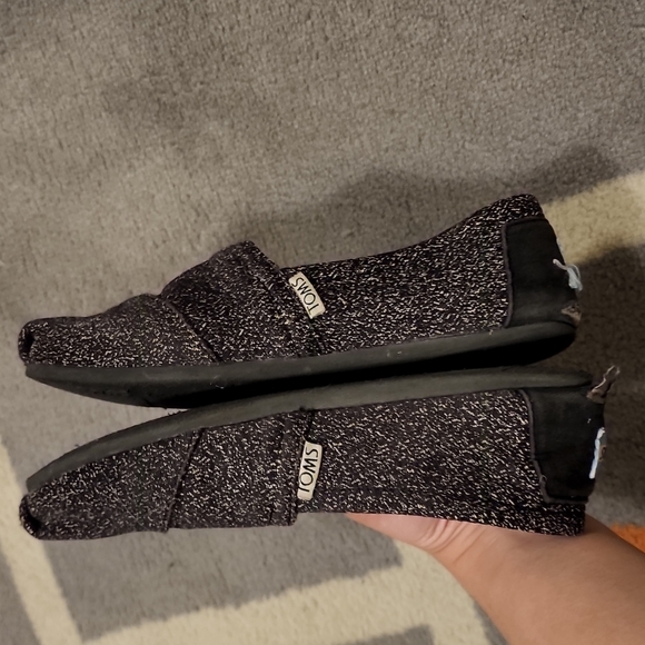 Toms Black Pepper Fabric Flats - Picture 4 of 4
